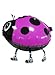 Miyaya Assorted Ladybug Insect Walking Animal Balloon Pet Air Walker For Children Kids Fun Party,Set of 3 (red, yellow, pink)