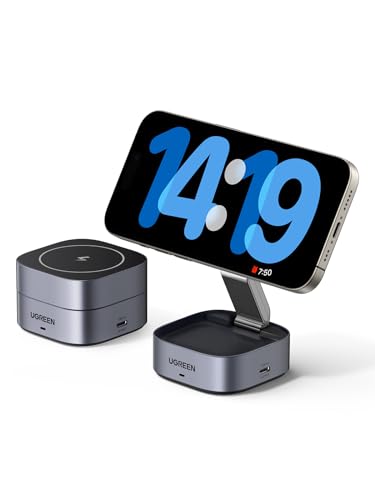 MagFlow Caricatore Wireless, Stazione di Ricarica 2 in 1 per Cuffie, Caricabatterie Magnetico Compatibile con iPhone 17 Pro Max Air/16/15/14/13/12, AirPods PRO 2/3