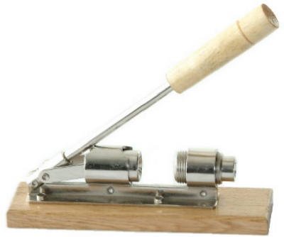 Duke 0100 Pecan Nut Cracker, Nickel-Plated Steel/Wood Base
