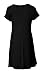Short Sleeve Flare Hem Tunic Top (Black, Medium)