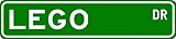 LEGO Street Sign ~ Personalized Family Lastname Sign ~ Gameroom, Basement, Garage Sign ** ALUMINUM