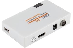 SAIZHUO HDMI to Coax Adapter 1080P Input Coaxial Output Converter with Male F Type Cord for Roku Fire Stick VCR PS3 PS4 PS5 Xbox Game Console Set-top Cable Box