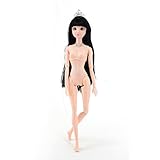 Abbyfrank American Plastic Fashion Doll Movable Joints With Head Female Figure Naked Body Kids(7)