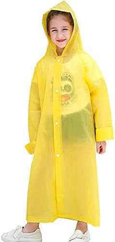 Kids Rain Poncho,Reusable Kids Rain Coat for 6-11 Years Old