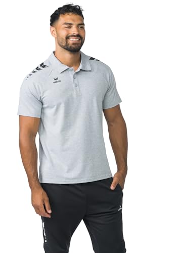 erima Cmpt 3 Wings Polo (2112558) Unisex Adulto, Gris Jaspeado/Negro, M