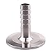 Hose Barb Adapter- 1.5 inch Tri Clamp to 0.5 inch Sanitary Rubber Hose Barb Pipe Fitting, Stainless Steel SS304 (1/2 Inch)