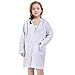 SamTaiker White Kid Lab Coat - Children's Lab Coat with ID Card for Scientist Doctors Chemistry Experiment Role Play Costume Set for Career Day(Medium, White)