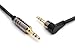BlueRigger 3.5mm Auxillary Stereo Audio Cable ( Right Angled Male to Flat Male) - 6 Feet (Black) – Supports iPhone, iPod,iPad,Tablets Android and other Smartphones