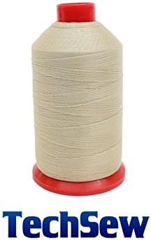 BEIGE Techsew Premium Bonded Nylon Thread - Size #69 T70 3,000 Yards Spool - for Upholstery, Leather, Purses, Bags, Jeans