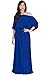 KOH KOH Womens Long Sexy One Shoulder Flowy Casual 3/4 Short Sleeve Maxi Dress