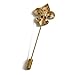 Hansicod Men's Lance Golden Lapel Stick Brooch Pin for Suit Tuxedo Corsage(Golden)