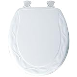 Mayfair 34EC 000 Ivy Sculptured Molded Wood Toilet Seat with Lift-Off Hinges, Round, White