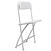 JAXPETY 20 PCs Commercial Plastic Folding Chairs Stackable Wedding Party Event Chair (20-Pack, White)
