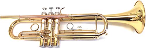 E.F. Durand Bb Brass Trumpet with Case, Mouthpiece, Trumpet Care Kit, Stand, and White Gloves - Thumbnail 7