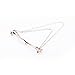 Yosoo Mens Silver Gold Plated Necktie Tie Clip Bar Clasp Cravat Pin Skinny Brooch Collar (Sliver with Chain)