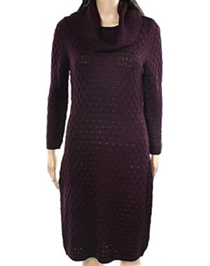 Womens Large Cowl-Neck Sweater Dress