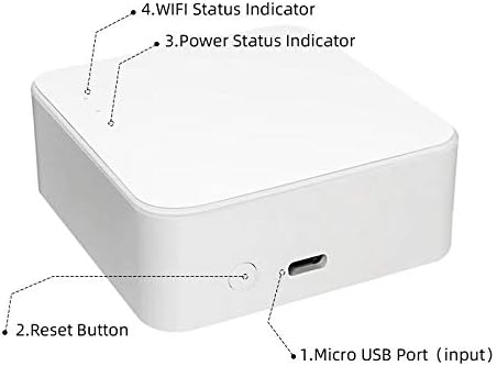 MHCOZY Tuya Smart Home ZigBee GateWay Hub App Mando a distancia inalmbrico para dispositivos ZigBee mediante Smart Life compatible con Alexa Google Home