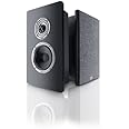 HECO Ambient 11 F 2 Way, 4" On-Wall Speaker Pair in Black with Integrated Metal Wall Bracket for Horizontal and Vertical mounting