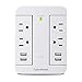CyberPower P4WSU Professional Surge Protector, 900J/125V, 4 Swivel Outlets, 4 USB Charge Ports, Wall Tap Design, White