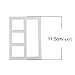 Fyore Silver Grey Metal Cutting Dies Stencil Template Mould for DIY Scrapbooking Album Paper Card Craft (Hollow Rectangle)