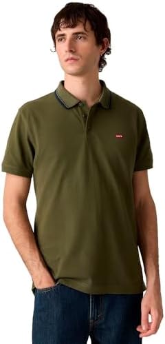 Levis Hm Polo Listra de Ponta em Madeira Azeitona