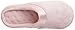 Isotoner Women's Microterry PillowStep Satin Cuff Clog Slippers, Peony, 6.5-7 B(M) US