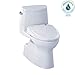 TOTO MW614584CEFG#01 WASHLET+ Carlyle II One-Piece Elongated 1.28 GPF Toilet and WASHLET S350e Bidet Seat, Cotton White