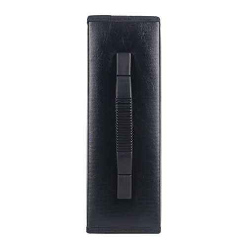 FORE CD/DVD Disc 128pcs PU Wallet Case for CD/DVD Carrying Storage 128 Capacity Color Black …