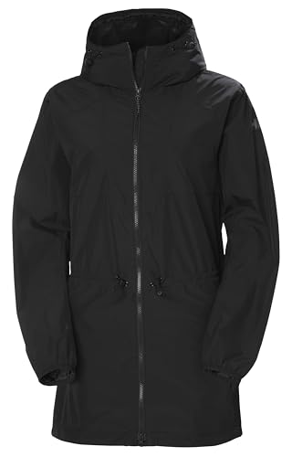 Helly Hansen Womens W Essence Mid Rain Coat, Black, M EU