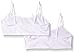 Hanes Girl's 2-Pack Crop Top Bralette, White/White, Large