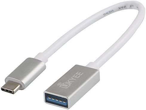 UKYEEUSBC to USB 3.0 OTG Adapter Cable 3.3Ft 2-Pack, USB Type-C to USB (USB3.0/2.0) Female Adapter OTG Cable with 56KΩ, 5Gbps Super Speed Data Transfer-Silver