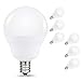 LED Light Bulbs E17 Base 60W Equivalent, JandCase 6W, 600lm, 33000K, Bulbs for Ceiling Fan, Not Dimmable, 2 Pack