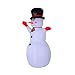 HOMCOM Waving Snowman Indoor/Outdoor LED Inflatable Holiday Christmas Yard Decoration, 8', Multicolor