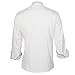 10oz apparel Long Sleeve White Chef Coat with Black Piping L