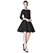 Heroecol 50s 60s Hepburn 3/4 Sleeve Style Vintage Retro Swing Rockailly Dresses