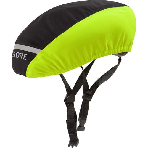 GOREWEAR C3 GORE-TEX Helmet Cover, Black/Neon Yellow, 54-58