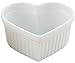 HIC Kitchen Heart Souffle Ramekin Set, Fine Porcelain, 5-Ounce, Set of 6