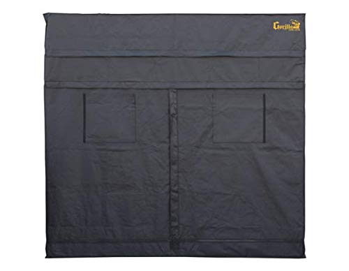 Gorilla Grow Tent Lite Line | Complete 8-Foot by 8-Foot Reflective Hydroponic Grow Tent for Growing Indoor Plants | All Steel Interlocking Poles, Windows, Floor Tray - Thumbnail 5