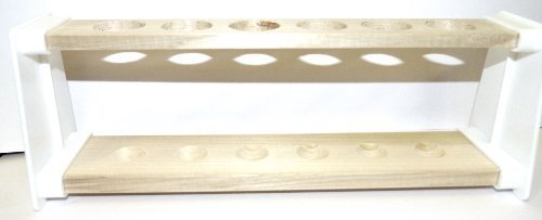 WOODEN TEST TUBE STAND RACK 6 HOLE (2 x 32MM; 4 x 22MM)