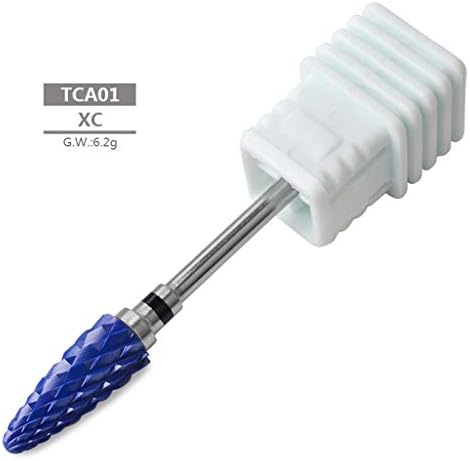 Jaerio 1PC Blue Nano Coated Carbide Nail Drill Bit Gel Remove Polishing Manicure Tool