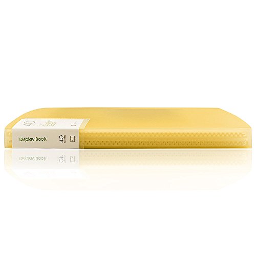 Shuter 40-Pocket Protector Presentation Book, A4 Size, 80-Page Capacity,Available for Report Sheets,Artworks,Music Sheets,Clippings (Clear Yellow) - Thumbnail 5