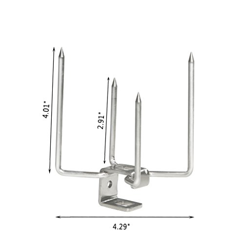 Onlyfire 6102 Stainless Steel Grill Rotisserie Forks(1Pair)Fits for er 3/8" and 5/16