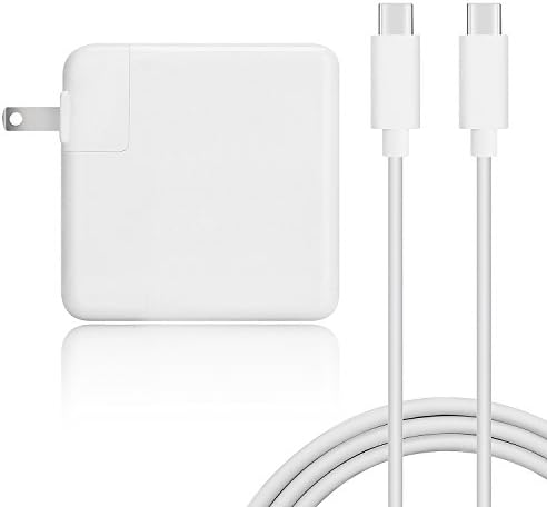 61W USB-C(PD) Power Adapter Charger for New Macbook Pro 13 inch Laptop (A1706), With One USB Port (5V mobile phone charger) with USB-C to USB-C Cable