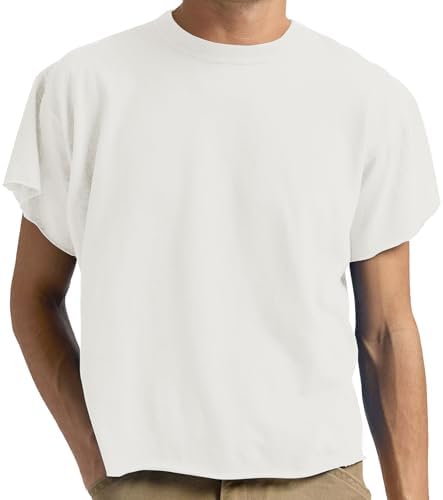 PacSun Men's White Barbed Wire Cropped Boxy T-Shirt Size Small