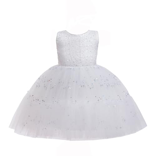 FGTWGS Flower Girls Sequin Dress Formal Kids Tulle Tutu Wedding Princess Prom Pageant Birthday Party Ball Gown at Amazon