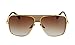 GAMT Retro Square Sunglasses Hipster Metal Big Frame Men Outdoor Sports Eyewear Gold-brown