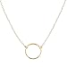 Wild Moonstone Karma Open Circle Necklace, Dainty 14k Gold Filled, Won't Fade