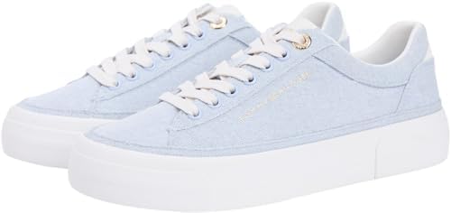 Th Foxing FW0FW09172 Chaussures Basses en Toile délavée pour Femme, Bleu (Breezy Blue), 3.5