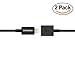 Lightning Extension Cable (2 Pack, 3 foot black) for iPhone 6, 6S, Plus, 7; Pass Video, Data, Audio Through Male to Female 8-Pin Cable. Dock Connector Extender Extension Cable for Lightning …