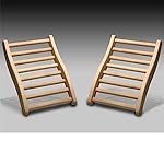 Dynamic Canadian Hemlock Sauna Backrest 2-pack 100% Natural Hemlock Wood Construction, S-Shape, No Stains, All Natural Finish (Backrest)